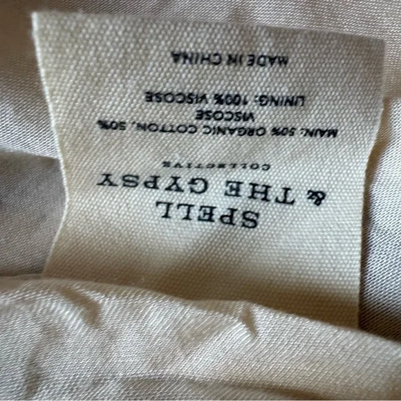 Spell And The Gypsy Collective Floral Puff  Sleeve Maxi Dress Blue Size S Boho - Picture 11 of 16